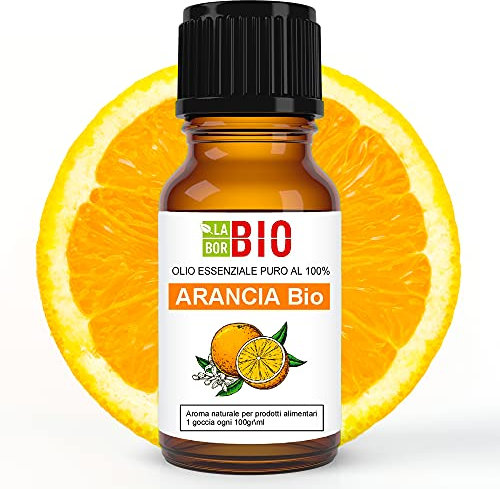 Arancia di Sicilia Bio Olio essenziale 100% Puro 30 ml - Uso Alimentare Interno Terapeutico Diffusori Aromaterapia Cosmetica Cucina - Laborbio