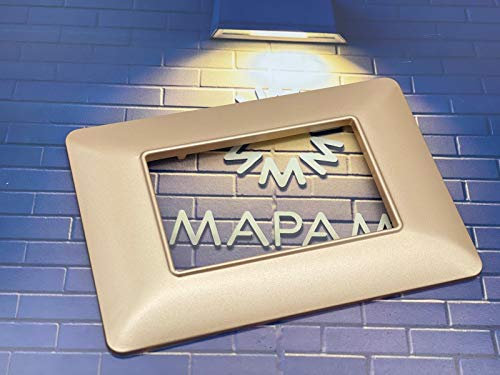 TOT Electric Placche compatibili con bTicino MATIX 3 4 6 posti vari colori MODULI PLACCA per supporti 503SA (3 Posti, T8 - Oro Satinato)