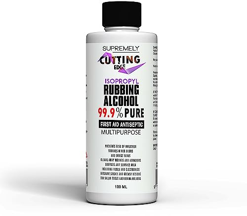 Isopropyl Rubbing Alcohol 99.9% Multipurpose First Aid Antiseptic Infection Preventor Massaging & Sponge Baths & All Over Cleaner Disinfectant (100ml With Cap)