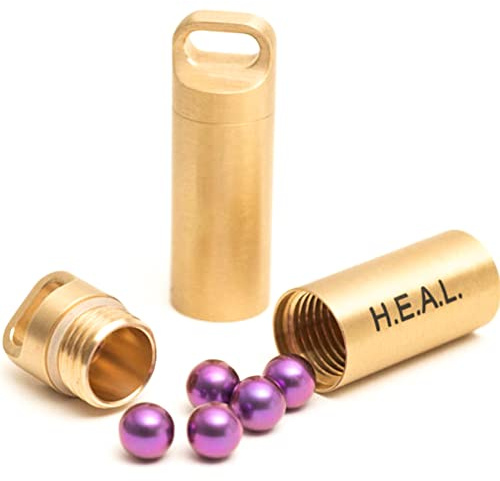Leela Quantum H.E.A.L. Capsule, Versatile, for the Transmission of Quantum Energy and Frequencies, Made of fine Brass Material, Ideal for Home or Travel, for Men/Women BESA & IGEF Certified