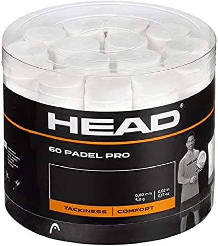 HEAD Unisex-Adult Padel Pro 60pcs Display Box Griffband, Weiß, One Size