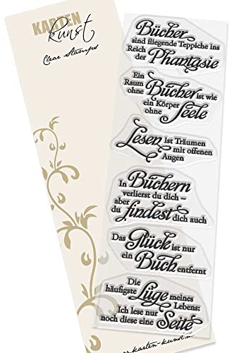 Karten-Kunst Clear Stamps KK-0218 Stempel Weise Worte Bücher Silikonstempel