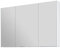 Bathroom Cabinet with Mirror 3 Doors Wall Mounted Storage Cupboard Unit with Adjustable Shelves for Bathroom Shower Room, Living Room, Laundry Room, Mudroom, White