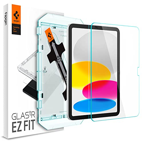 Spigen Glas.tR EZ Fit Protector Pantalla para iPad A16 11.ª generación 11 (2025), iPad 10.ª generación 10.9 (2022), 1 Unidad, Instalación Fácil, 9H Dureza, Anti-Arañazos, Ultra Claro