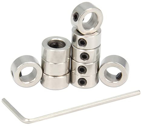 Befenybay 10 Stück Sicherungsring 5 mm Wellensicherungsring T5 Gewindesicherungsring für CNC-Teile (5 mm-Silber)