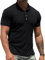 NITAGUT Men's Polo Shirts Short Sleeve Casual Slim Fit Golf Shirts Black, XX-Large