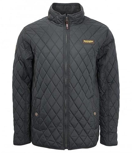 Diamond Quilt Remington Jacke | Jäger-Herrenmantel, grün, Winterkälteschutz (L)