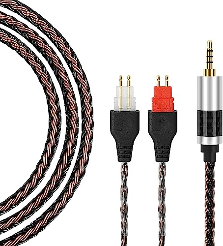 2.5mm Balanced Headphone Cable Compatible with Sennheiser HD600 Cable, HD 660S2, HD 660 S, HD 650, HD6XX, HD58X / 5N OCC Silver Plated Braided Cable for M17, M15, M11 Pro, K3, Music Player - 4feet