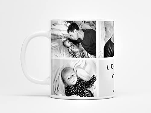 Dad Mug Personalised Dad’s Custom Mug Add Up to 5 Photos & Text “Best Dad Ever” 11oz Tea Mug Gifts for Dad, Gifts for Birthday Present Christmas Father’s Day Premium Photo Mug Best Dad Gifts