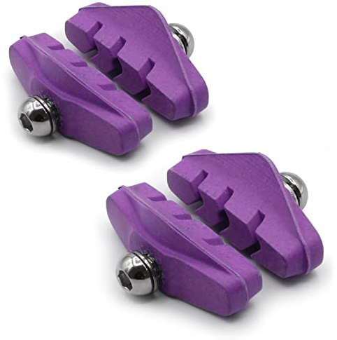 Kartell ® Rennrad Bremsbeläge 2 Paar (4 Stück), 52 mm für Alufelgen, lila