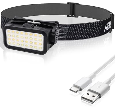 Victoper Rechargeable 5 Lighting Modes 3000L Led Headlamp Running Head Torch IPX4 Waterproof for Kids Adults Hiking Fishing Camping