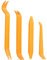 Diboniur Outil Demontage Garniture Voiture, Lot de 4 Outils Plastique Dur pour Voiture Radio Audio Garniture Intérieure Dash Tableau de Bord, orange