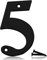 Bwintech 1 Pcs 75mm Matt Black SS304 House Numbers Door number 5, House Signs for outside, House Numbers Plaques for Front Wooden Door