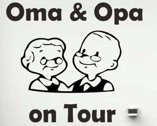 Rakelfix Oma&Opa on Tour 30cm Wohnmobil Aufkleber Camper Wohnwagen Womo Mobile Home Camping Aufkleber UV beständig wetterfest