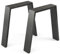 moebel17 OS Tischgestell Metall Schwarz Tischbein für Glastisch, Holztisch, Gartentisch, Esstisch. Maße: 55x72 cm, 91256