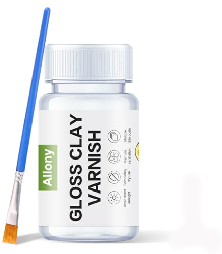 Air Dry Clay Glaze, Acryl Klarlack Acryllack Transparent, gips versiegelung wasserfest zum zum Versiegeln und Glänzen von Acrylfarbe, Ton, Gips, Gießpulver, Stein und Holz-100ml