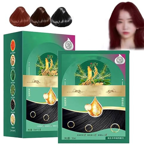 GeRRiT Protein Color Protect Haarfärbecreme, natürliche Pflanzenhaarfarbe, Haarfärbemittel für graues Haar, 2024 Neue Haarfärbecreme, Dreifachpflege-Haarfarbe für Männer und Frauen