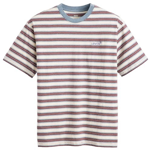 Levi's Men's RED TAB Vintage Tee Shirt, Break Stripe PORRIDG, L