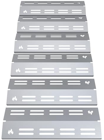teileplus24 BR16-6-SM Gasgrill Edelstahl Brennerabdeckung kompatibel mit Enders Boston 6 | Flavorizer Bars | Passgenau | Rostfrei | Brennerschutz