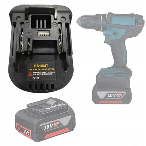 Adapter BS18MT – Kompatibel mit Bosch 18V Akkus | Für Makita 18V LXT Werkzeuge | Akku-Konverter | Nur für Gerätebetrieb