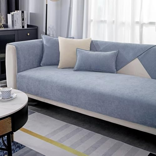 Sofa Überzug Chenille Sofaschoner Rutschfest für Alle Sofagrößen, 70*120cm | Couchbezug Maschinenwaschbar, für Katzen Hund Kratzschutz Haustiere Geeignet, Kuschelig, 1 2 3 4 Sitzer L-Form U-Form Ecksofa