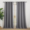 NICETOWN Vorhang 240 cm Lang Übergardinen Wohnzimmer Modern Dicker Vorhang Gegen Kälte Gardinen Grau Blickdicht Verdunkelungsvorhang Ösen Vorhänge Ösenschal 2er Set, H240 x B140 cm