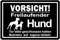 IKOPFLN 1 Metallschild Vorsicht Hund Schild 30 x 20 cm,warnung vor dem Hund schilder, Metall, Aluminium