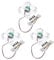 sourcing map 3Pcs Clear Computer Case Fan 1800RPM 80mm 4 Pin Green LED Silent Cooling Fan 4 LED 12V for Desktop Computer Radiators with 12 Screws