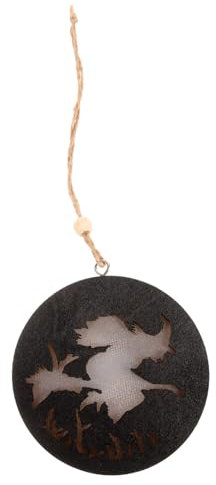 DOITOOL Nachtlampe zum Aufhängen aus Holz Lichter dekoratives Nachtlicht Wand Geist Halloween atmosphäre Halloween kleine Nachtlampe dekoratives hängendes Nachtlicht Buchsbaum