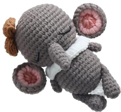 Holz Rassel Spielzeug, Rassel Teether Toy Häkeln tierische handgefertigte | Pädagogische beruhigende Teether -Spielzeug, party -ausgestopfte Tiere für Mädchen Kinder