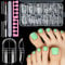 MELLIEX 130pcs Toe Nail Forms for Polygel and Acrylic Gel, Full Cover Toes Polygel Nail Kit for Extension & Build