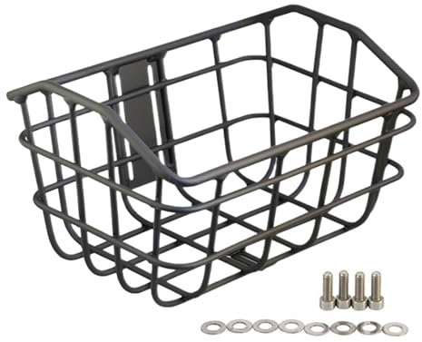 Fahrradkorb vorne, Abnehmbarer Metallkorb für Fahrrad, Frontkorb mit Halterung, Gepäckkorb für Mountainbikes, für Einkauf, Schulweg, Picknick