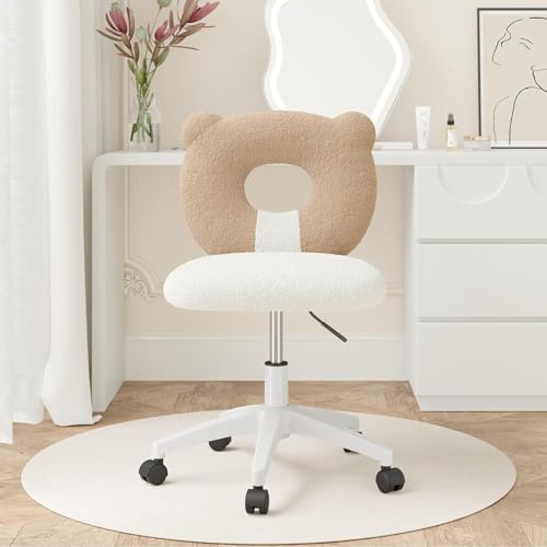 Acezozla Schreibtischstuhl Kinder HöHenverstellbar BüRostuhl Homeoffice Stuhl Mit Rollen Drehstuhl Kinder Aus Stoff FüR Schlafzimmer Wohnzimmer Lesen