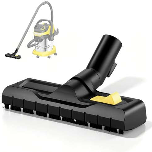 Seivunol Boquilla Cepillo Suelos para Karcher WD2 WD3 WD4 WD5 WD6 MV3 MV4 | Mojado/Seco 35mm Cepillo Aspiradora Universal con Pedal de Control para Suelos Duros y Alfombras, Accesorios Aspiradora
