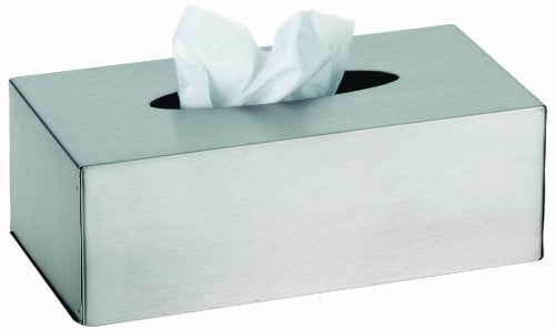 KELA 18948 Kosmetiktuchbox mit Wandhalterung, 26x 13,5cm, Edelstahl, Clean, Silber Matt