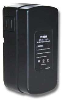 vhbw Akku kompatibel mit Festo Festool 398338 | BPS12C, 497019, BPC12, 498336, 498338, BPS12S, 564247, C12 Werkzeug (3300 mAh, NiMH, 12 V)