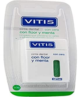 Dentaid Vitis Fluor Minzgrün, Weiß - 2er Pack (1 ct) - Dentalfloss - Zahnseide