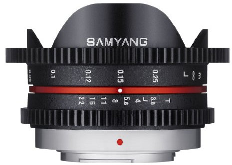 Samyang Cine sycv75mft 7,5 mm T3.8 Cine Lente de Ojo de pez para Olympus/Panasonic Micro 4/3 Cámaras