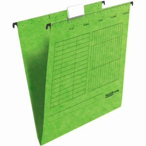 Falken 25 x Hängemappe UniReg Kraftkarton 230g/qm seitlich offen grün