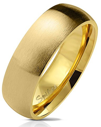 Bungsa 70 (22.3) goldener RING für Damen & Herren - Gold - Damenring aus EDELSTAHL matt - edler Edelstahlring geeignet als Verlobungsringe, Freundschaftsringe & Partnerringe