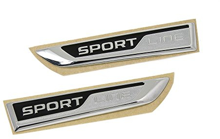 Skoda SportLine Schriftzug Set seitlich Kotflügel Emblem