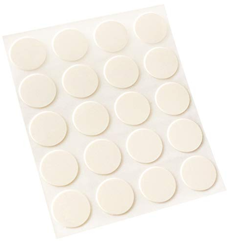 Adsamm® / 20 x Abdeckkappen / Creme / Ø 13 mm / rund / 0,45 mm dünne selbstklebende Möbelpflaster