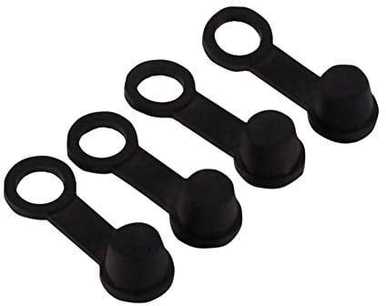 4x Schwarzer Bremse Schraubkappen Gummi Bremsentlüftung Unversal Entlüftungsventil Nippel Fettkappe Staubschutz 8mm Motorradfitting Kappe Gummistaubschutz, Kappen Schmiernippel