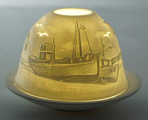 CBK-MS Dome Light Fischkutter Teelicht Windlicht Maritime Deko Schiff Leuchtturm Meer