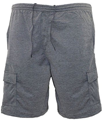 KAM Big & Tall Navy Cargo Lounge Shorts - Men's