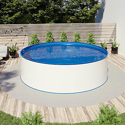 Pool Ø 6,00 x 1,20 m Folie blau 0,8mm EB Handlauf Style