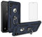 Phone Case for Phone Xs Max with Tempered Glass Screen Protector Magnetic Stand Ring Holder Accessories Heavy Duty Rugged Protective Shockproof Hard Bumper i Xsmax X Max SX 10xs 10 Plus Blue