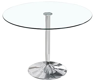 MerkaHome - Mesa Comedor Cristal Redonda 90 CM Romeo