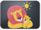 BLAK TEE Cute King Lion and His Son Mouse Pad 18 x 22 cm in 3 Colours Black