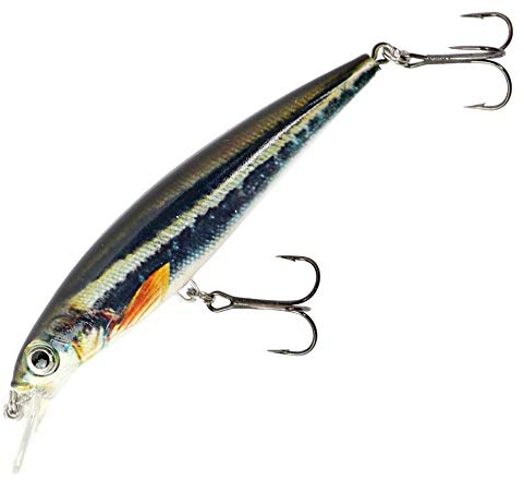 Major Fish Zander Wobbler Hecht Barsch Hardbait Flachläufer 10 cm Black White Stripper